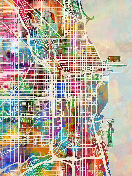 U.s. City Maps Art for Sale