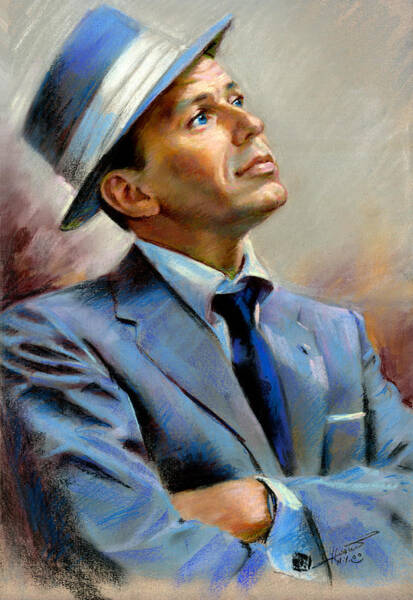 Man in Blue Suit with Hat Wall Art