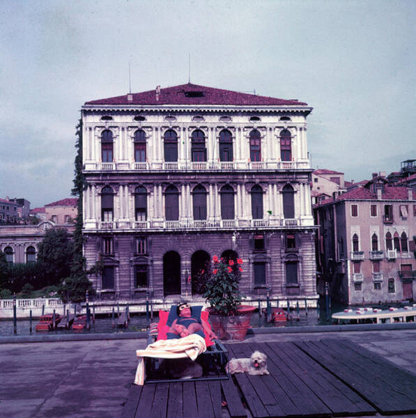 Peggy Guggenheim Relaxing in Venice Wall Art