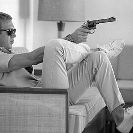 Steve McQueen Takes Aim by John Dominis
