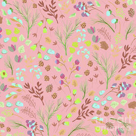 Flower and Twigs Pattern by Amanda Jane