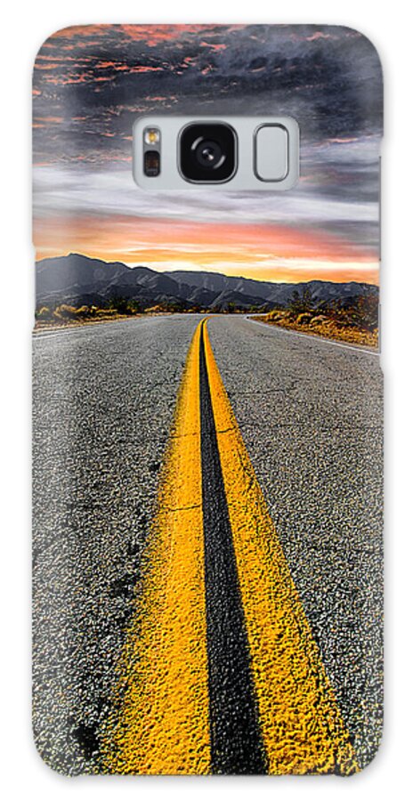 Mountain Road at Sunset Galaxy Case