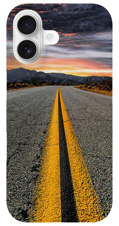 Mountain Road at Sunset iPhone Case