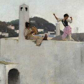 Capri Girl On A Rooftop by John Singer Sargent