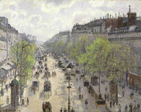 Spring on Boulevard Montmartre Wall Art