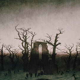 Abbey in the Oakwood by Caspar David Friedrich