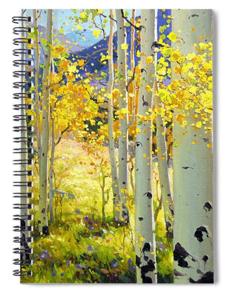 Golden Aspen Forest Spiral Notebook