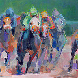 And Down the Stretch They Com by Kimberly Santini