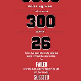 Michael Jordan quote sports inspirational Quotes Poster by Lab No 4 - The Quotography Department