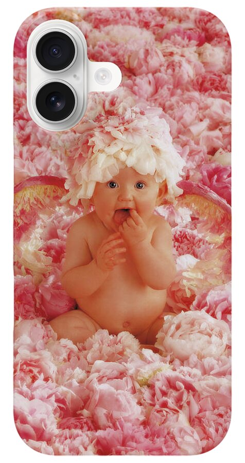 Peony Angel Baby by Anne Geddes iPhone Case