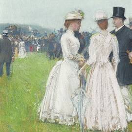 Au Grand Prix De Paris by Childe Hassam
