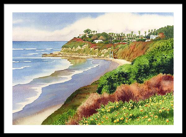 Coastal Cliffside Serenity Framed Print