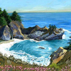 Big Sur Waterfall by Alice Leggett