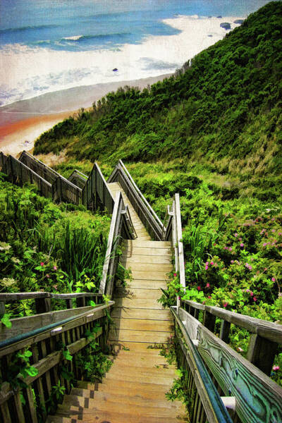 Coastal Stairway to the Beach Wall Art