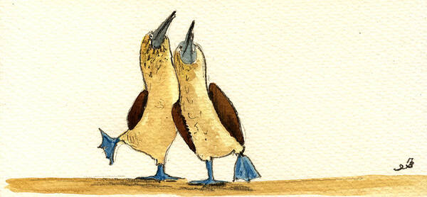 Dancing Blue-Footed Boobies Wall Art