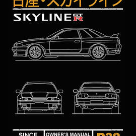 Blueprint of the Skyline R32 by Mark Rogan