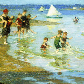 Children at Play on the Beach by Edward Henry Potthast