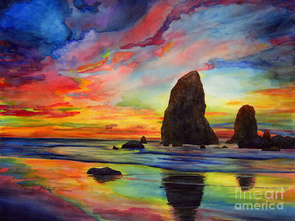Vibrant Coastal Sunset Wall Art
