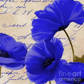 Coquelicots Bleue by Mindy Sommers