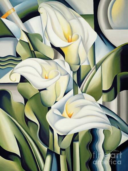 Modern Calla Lilies Abstraction Wall Art