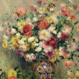 Dahlias by Pierre Auguste Renoir by Pierre Auguste Renoir