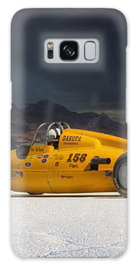 Vintage Race Car on Salt Flats Galaxy Case