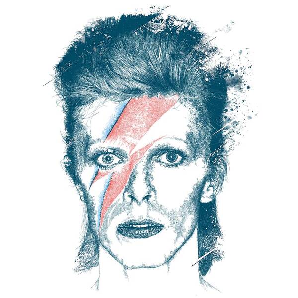 David Bowie's Iconic Aladdin Sane Portrait Wall Art