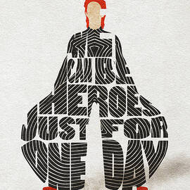 David Bowie Typography Art by Inspirowl Design