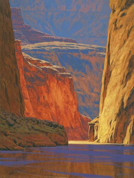 Sunlit Canyon Passage Wall Art