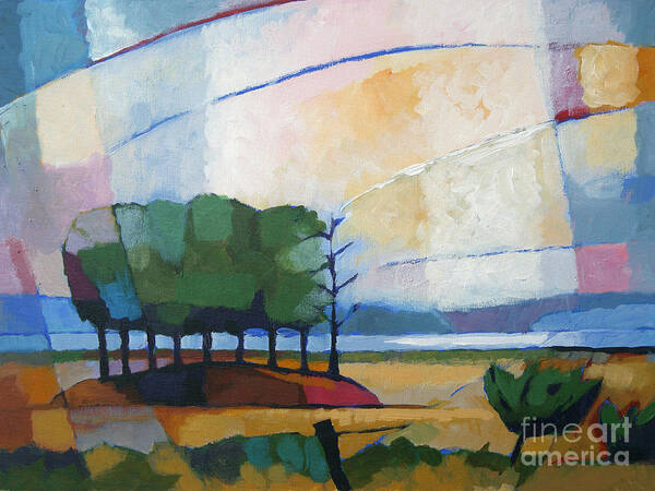 Abstract Landscape with Trees Wall Art