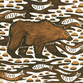 Fishing Bear by Nat Morley