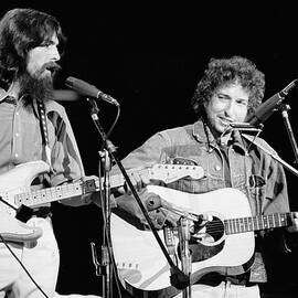 George Harrison & Bob Dylan Perform In Concert by Bill Ray