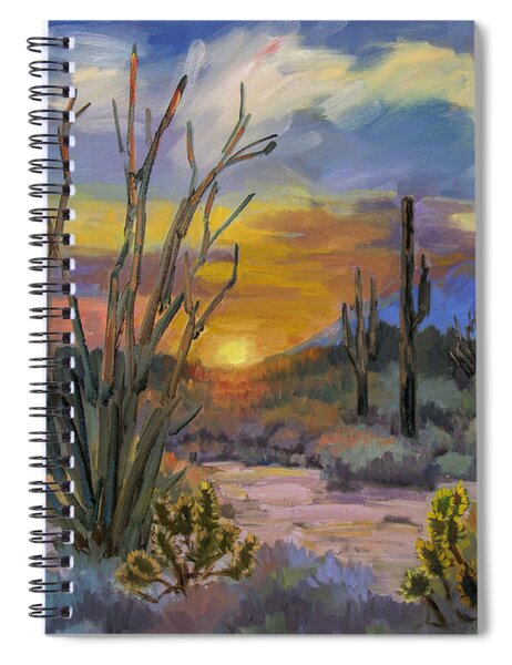 Vibrant Desert Sunset Spiral Notebook