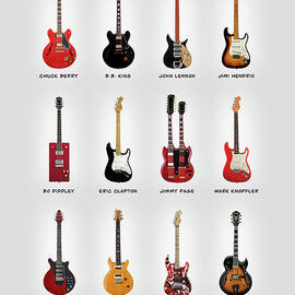 Guitar Icons No1 by Mark Rogan