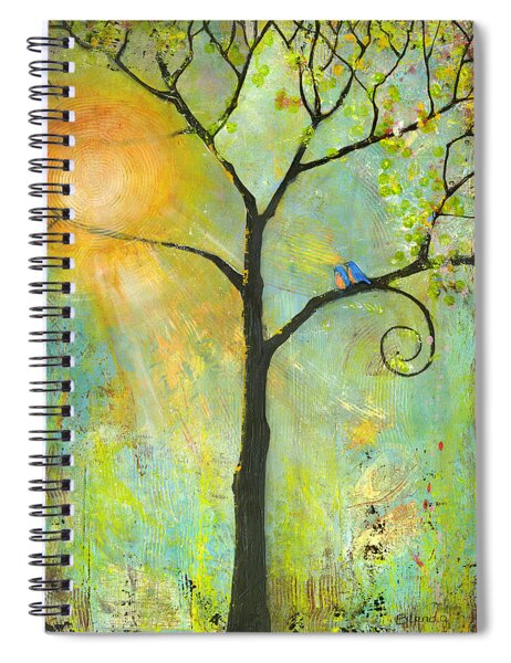 Serene Tree with Two Birds Spiral Notebook