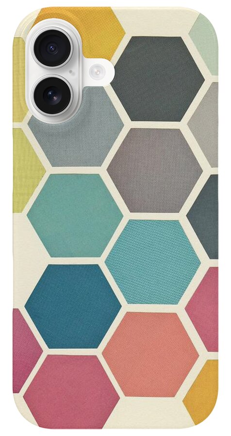 Colorful Hexagonal Pattern Arrangement iPhone Case
