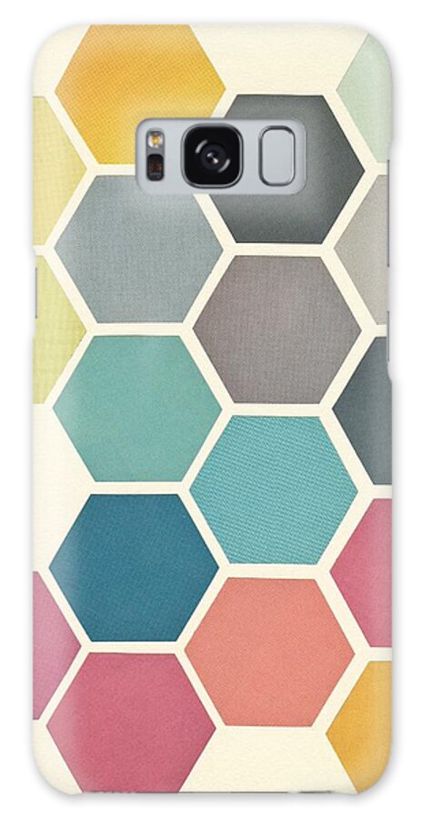 Colorful Hexagonal Pattern Arrangement Galaxy Case