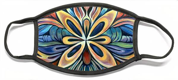 Vibrant Floral Abstract Face Mask