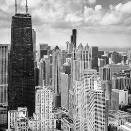 John Hancock Building in the Gold Coast Black and White by Adam Romanowicz