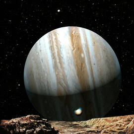 Jupiter Seen From Europa by Don Dixon