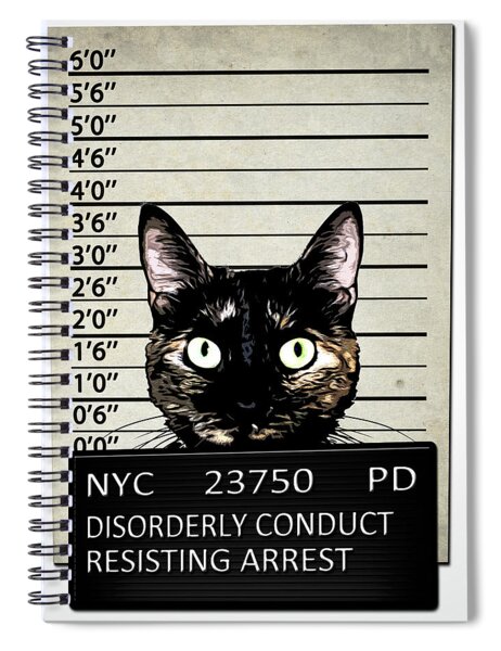 Cat Mugshot Lineup Spiral Notebook