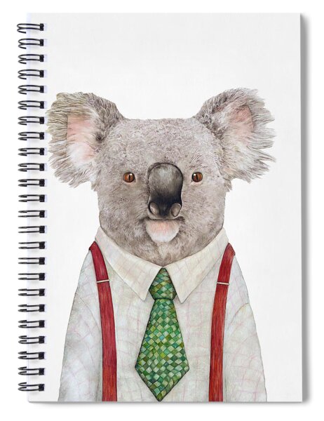 Dapper Koala in Business Attire Spiral Notebook