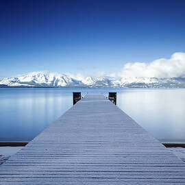 Lake Tahoe Snowy Pier by Matthew Train