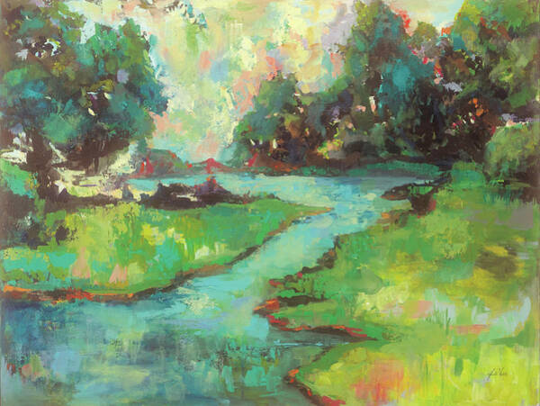 Serene River Landscape Wall Art