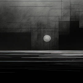 Landscape with Moon at Night by Lourry Legarde