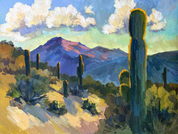 Desert Landscape with Cacti Wall Art