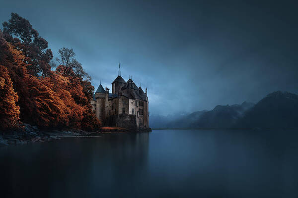 Mysterious Castle by the Lake Wall Art