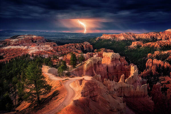 Lightning Over Bryce Canyon Wall Art
