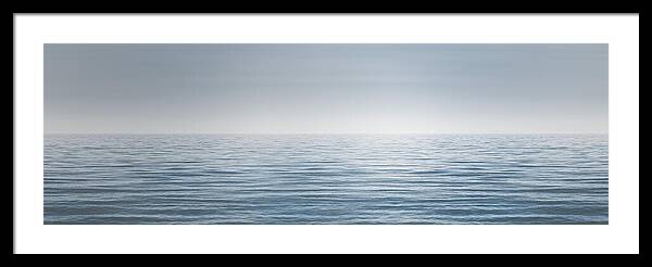 Calm Ocean at Horizon Framed Print