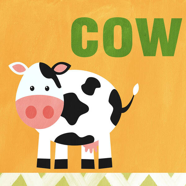 Cute Cartoon Cow Wall Art